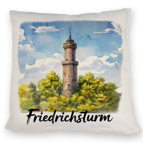 Friedrichsturm Freudenstadt Aquarell Kissen