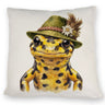 Feuersalamander mit alpenländischem Trachtenhut Kissen