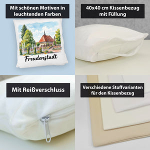 Freudenstadt Kissen mit Rathaus-Motiv
