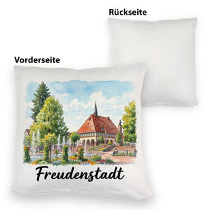 Freudenstadt Kissen mit Rathaus-Motiv