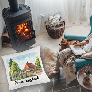 Freudenstadt Kissen mit Rathaus-Motiv