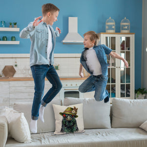 Auerhuhn mit alpenländischem Trachtenhut Kissen