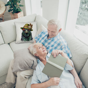 Auerhuhn mit alpenländischem Trachtenhut Kissen