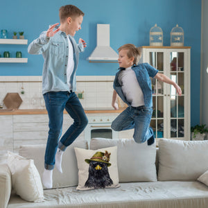 Alpendohle mit alpenländischem Trachtenhut Kissen