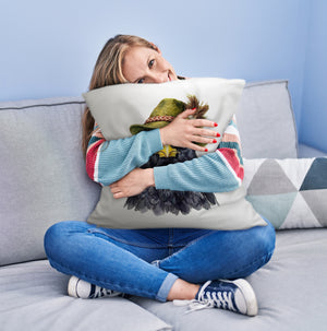 Alpendohle mit alpenländischem Trachtenhut Kissen