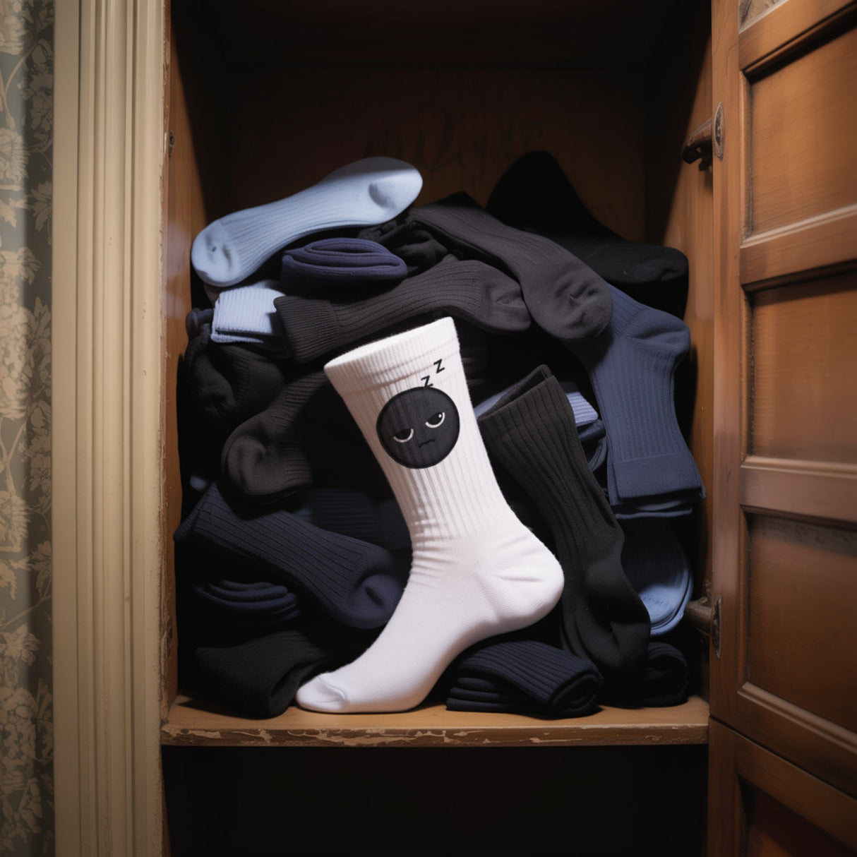 epicsocks Emo Moods Müdes Gesicht Socken in 37-41 im Paar