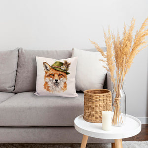 Fuchs mit alpenländischem Trachtenhut Kissen