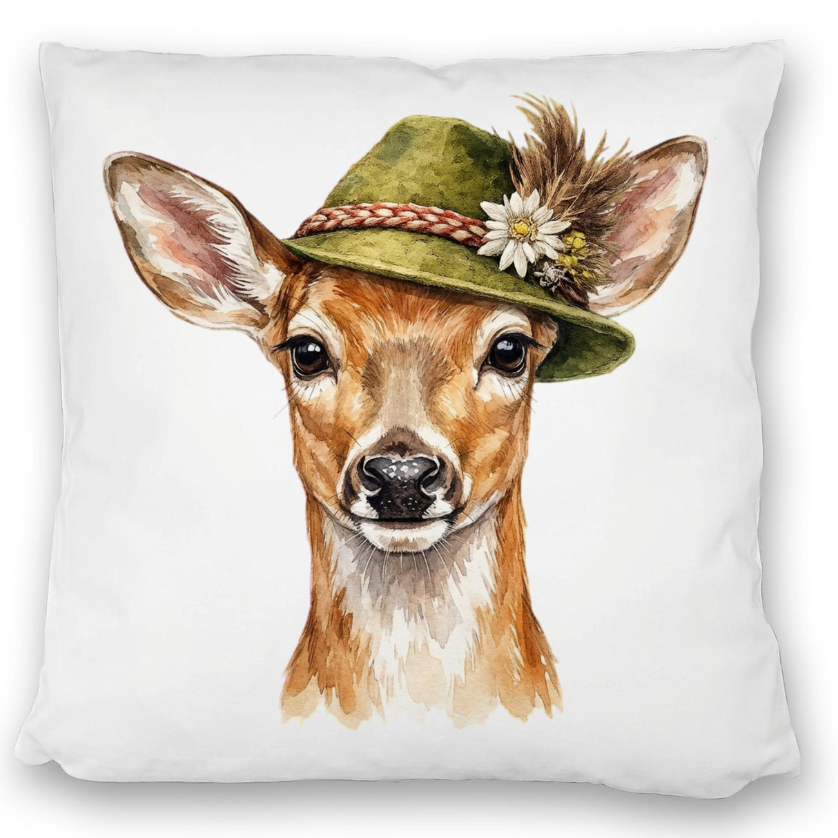 Reh mit alpenländischem Trachtenhut Kissen
