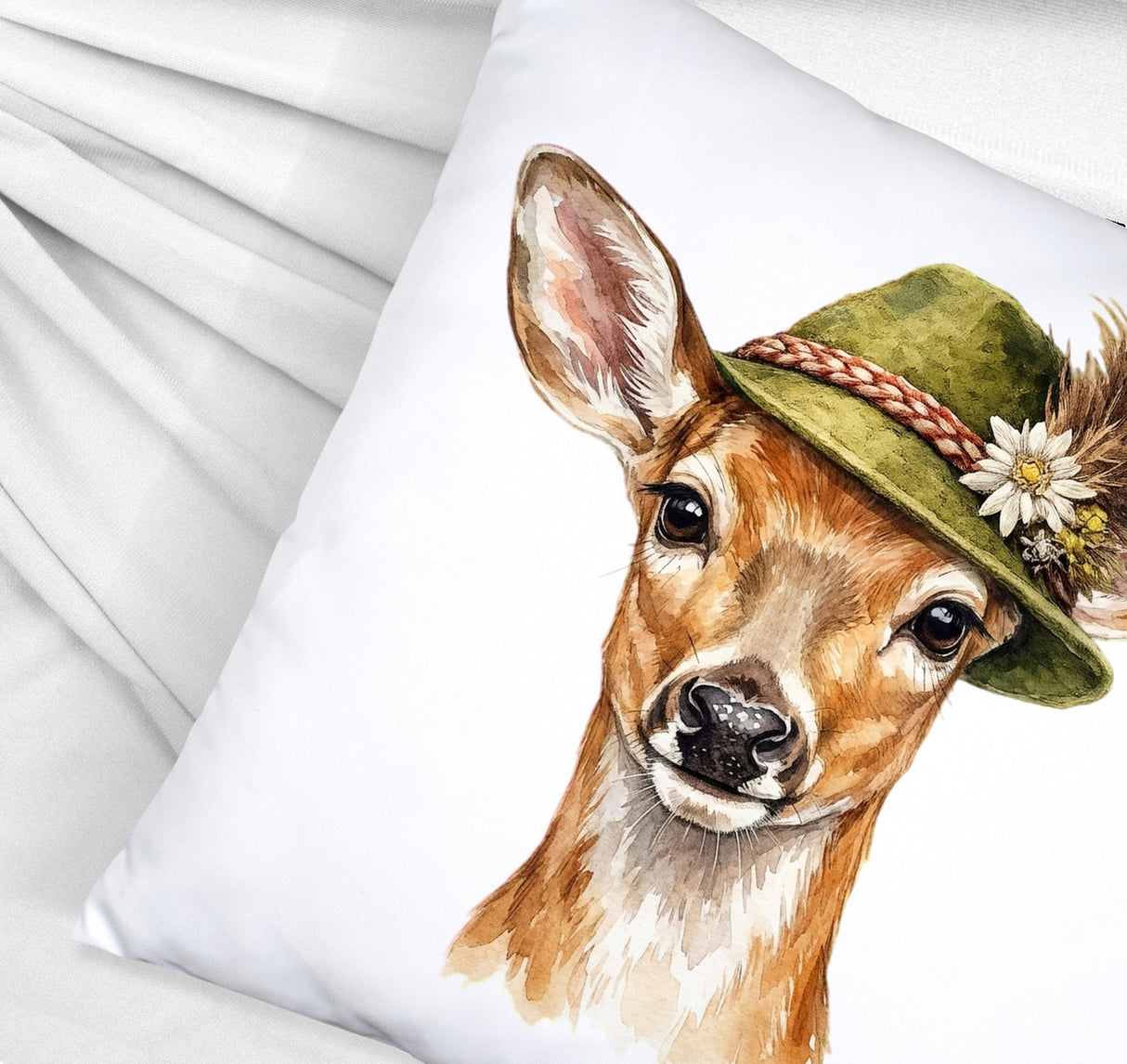 Reh mit alpenländischem Trachtenhut Kissen