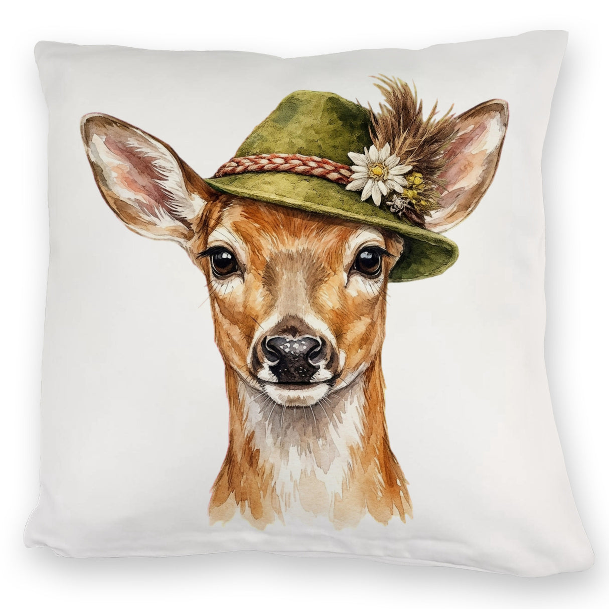 Reh mit alpenländischem Trachtenhut Kissen