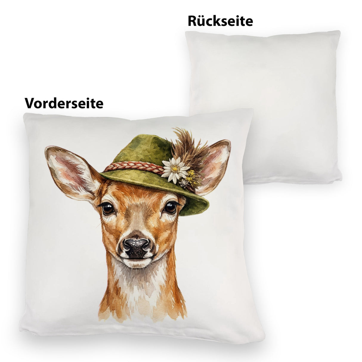 Reh mit alpenländischem Trachtenhut Kissen