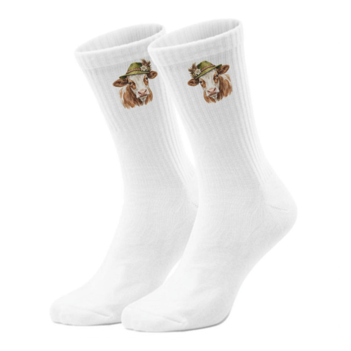 epicsocks Alpen Charme Alm und Berg Kuh Socken in 37-41 im Paar