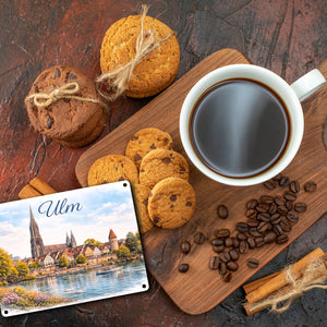Ulm Souvenir Magnet Ulmer Münster Altstadt Donau Metallschild