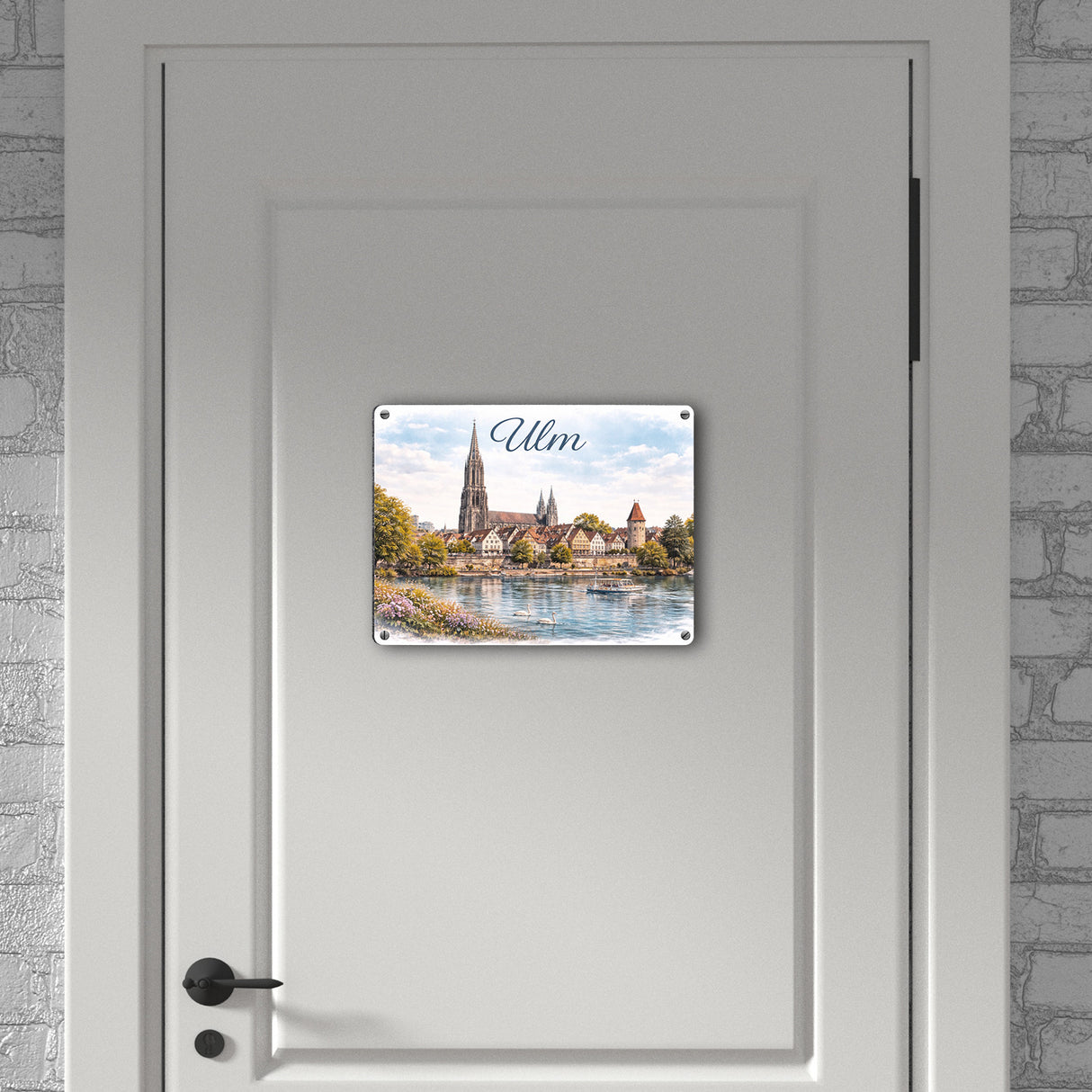 Ulm Souvenir Magnet Ulmer Münster Altstadt Donau Metallschild
