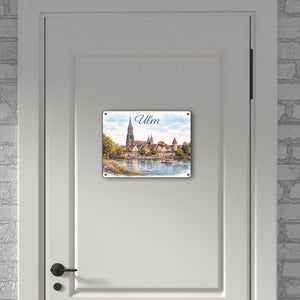Ulm Souvenir Magnet Ulmer Münster Altstadt Donau Metallschild