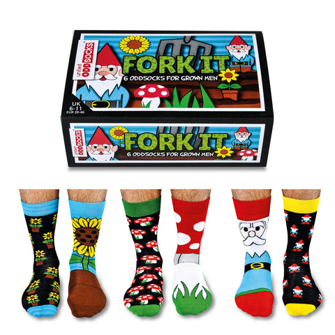 Verrückte Socken Oddsocks Fork It für Männer im 6er Set