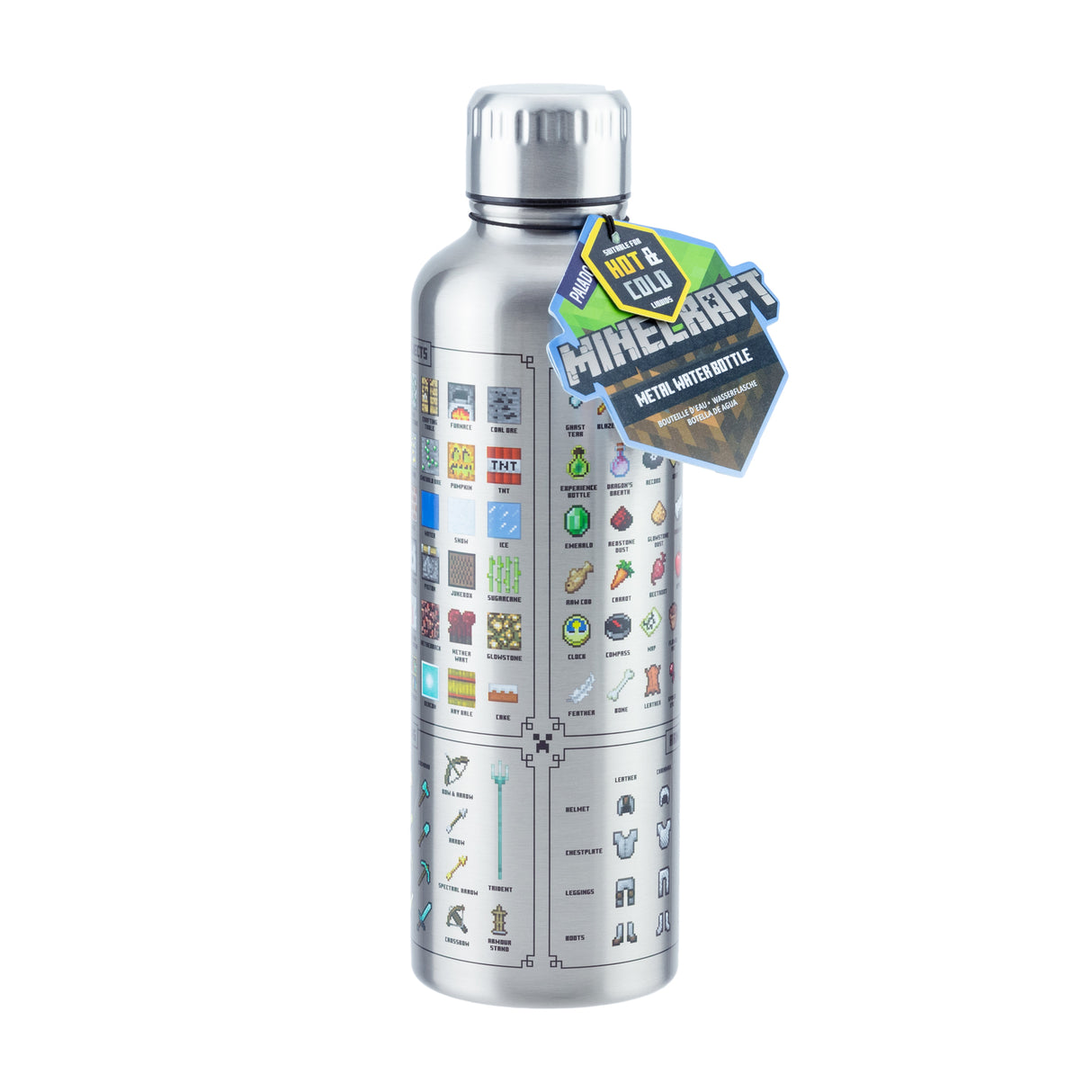 Minecraft Items Trinkflasche aus Metall