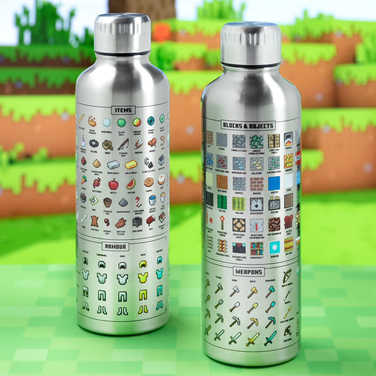 Minecraft Items Trinkflasche aus Metall