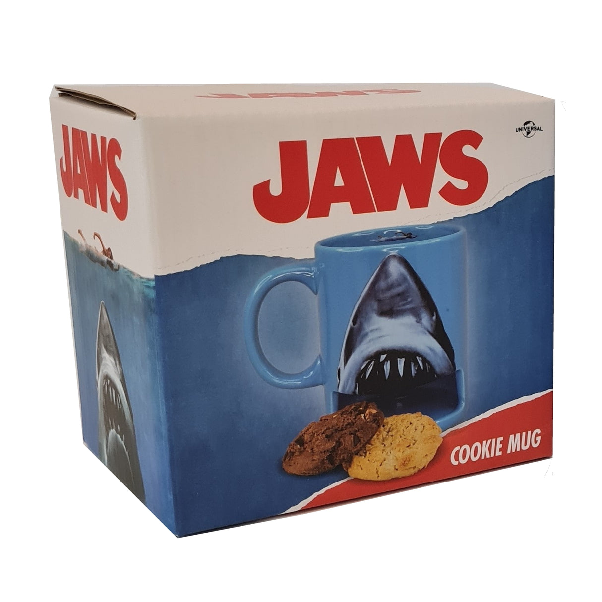 Der weiße Hai - Jaws Kaffeebecher mit Keksfach