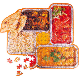 Indisches to-go Essen Puzzle mit 250 Teilen in Aluschale