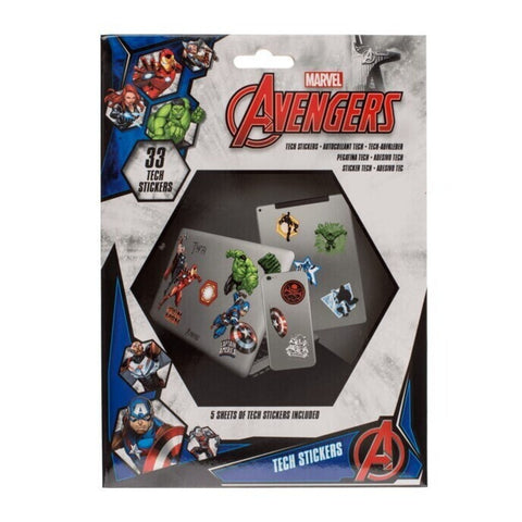 Avengers Helden Sticker für Laptop, Smartphone und Tablet im 33er Set