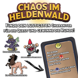 Chaos im Heldenwald - das total verrückte Fantasy-Kartenspiel