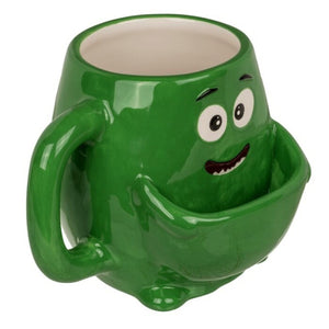 Grünes Monster Kaffeebecher mit Keksfach