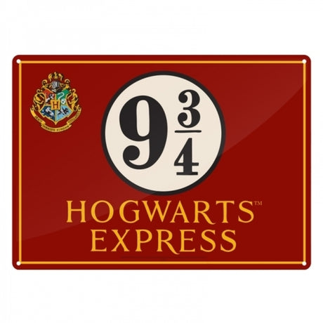 Harry Potter - Hogwarts Logo - Blechschild - aus robustem