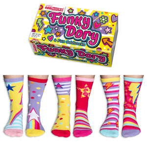 Funky Dory Crazy Oddsocks Socken in 30,5-38,5 im 6er Set