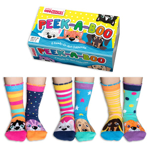 Peek-A-Boo Haustiere Oddsocks Socken in 27-30 im 6er Set