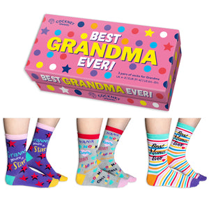 Best Grandma ever! Oma Socken in 37-42 (3 Paare)