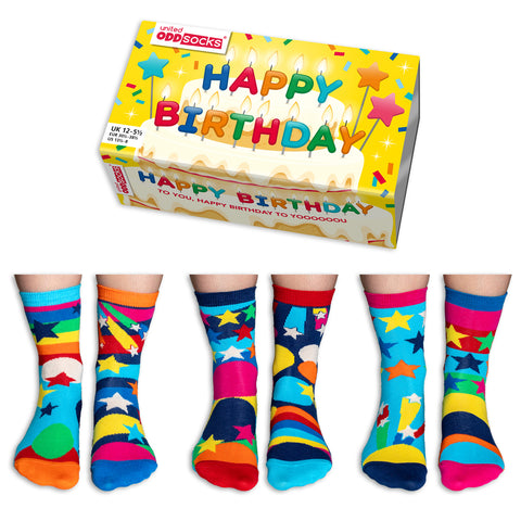 Happy Birthday Oddsocks Socken in 30,5-38,5 im 6er Set