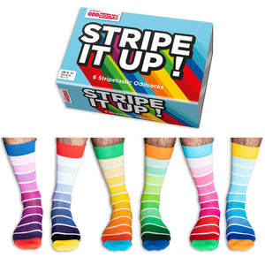 Stripe it up! Farbverlauf Oddsocks Socken in 39-46 im 6er Set