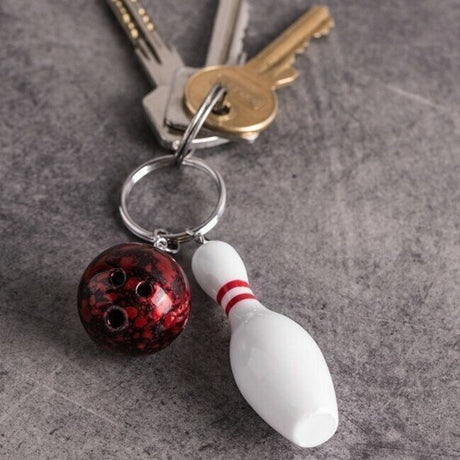 Bowling Schlüsselanhänger mit Pin und Ball