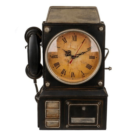 Retro Telefon Schlüsselhalter mit Analoguhr