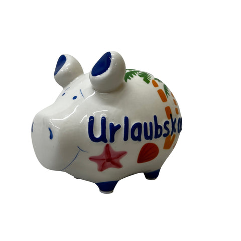 Urlaubskasse Sparschwein mit Spruch