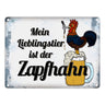 Mein Lieblingstier ist der Zapfhahn Metallschild mit Bier Motiv Bar Kneipe Hahn