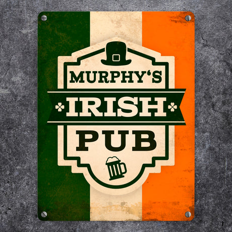 Metallschild mit Murphy's Irish Pub Motiv