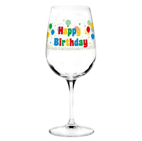Happy Birthday Weinglas