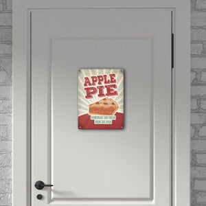 Metallschild mit American Diner Classics - Apple Pie Motiv