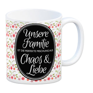 Kaffeebecher mit Spruch: Unsere Familie ist die perfekte ...