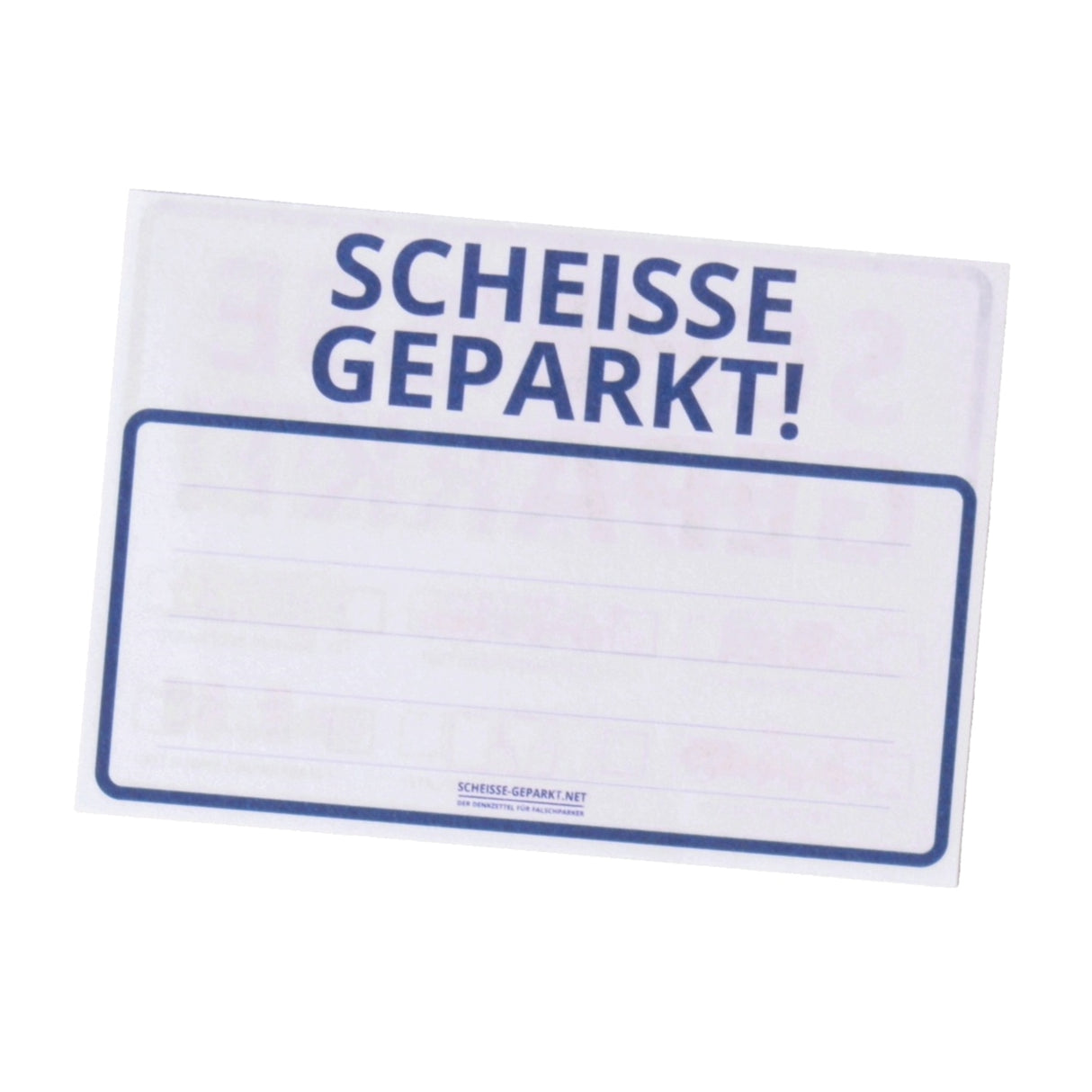 Scheiße Geparkt! Comic Edition Notizblock - 50er Set - Jetzt Kaufen und  Klicken! –