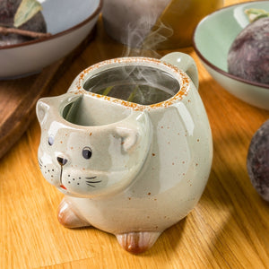 Katzen Tasse mit Teebeutel-Halterung