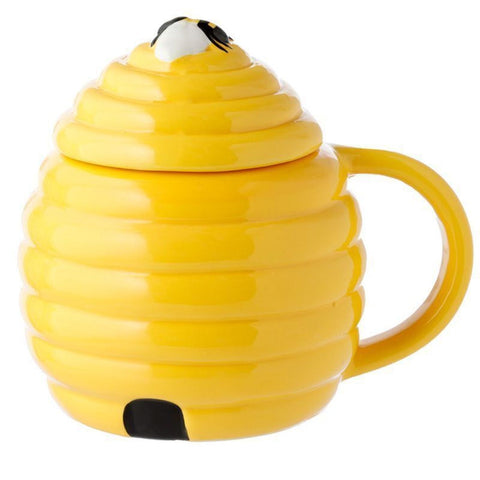 Bienenstock Kaffeebecher mit Deckel