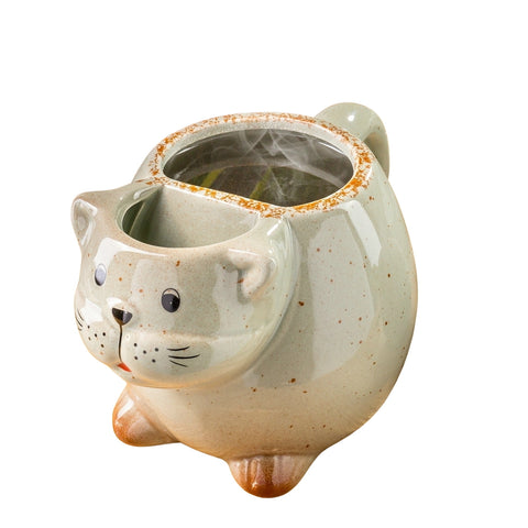 Katzen Tasse mit Teebeutel-Halterung