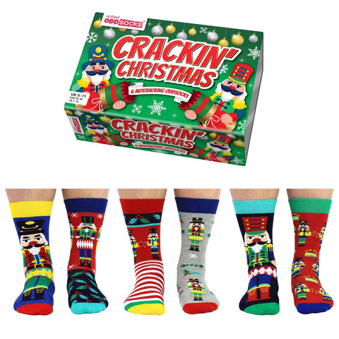 Cracking Christmas Nussknacker Oddsocks Socken in 39-46 im 6er Set
