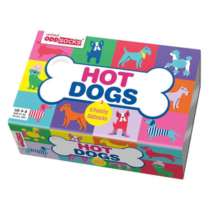 Hot Dogs Hunde Oddsocks Socken in 37-42 im 6er Set