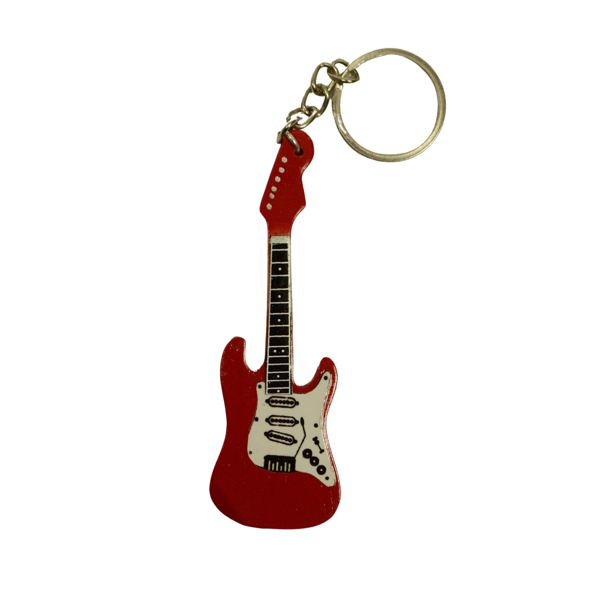 E-Gitarre Schlüsselanhänger in rot
