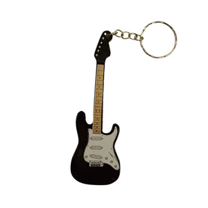 E-Gitarre Schlüsselanhänger in schwarz