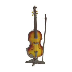 Violine Dekoartikel mit Geigenbogen und Standfuß